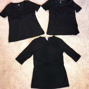 3-pack H&M maternity nursing t-shirts
